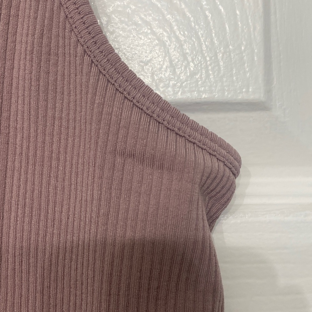 Athleta Dusty Pink Ribbed Tank - Picture 3 of 6